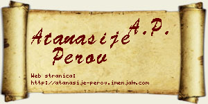 Atanasije Perov vizit kartica